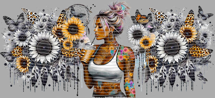 16oz Sunflower Girl-SU-523